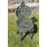 19TH-CENTURY ROCOCO CAST IRON GARDEN CHAIR