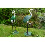 PAIR OF 19TH-CENTURY CAST IRON STORKS