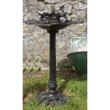 VICTORIAN CAST IRON BIRD BATH