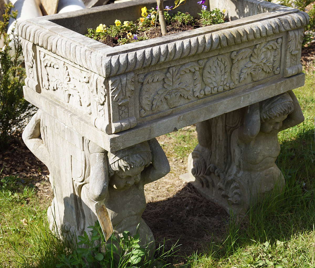 NEO-CLASSICAL LIMESTONE PLANTER - Image 2 of 4