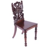 REGENCY PERIOD ARMORIAL HALL CHAIR, CIRCA 1820