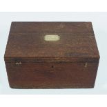 A GEORGE III OAK CAMPAIGN BOX