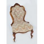 EARLY VICTORIAN WALNUT LADIES CHAIR