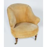 VICTORIAN UPHOLSTERED LIBRARY CHAIR