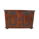 19TH CENTURY WALNUT & MARQUETRY PIER CABINET