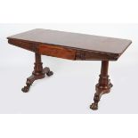 WILLIAM IV MAHOGANY LIBRARY TABLE