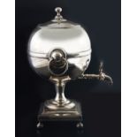 GEORGE III SILVER PLATED TEA URN