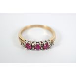 18 CT RUBY AND DIAMOND BAND