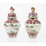 PAIR OF 19TH-CENTURY CHINESE IMARI URNS