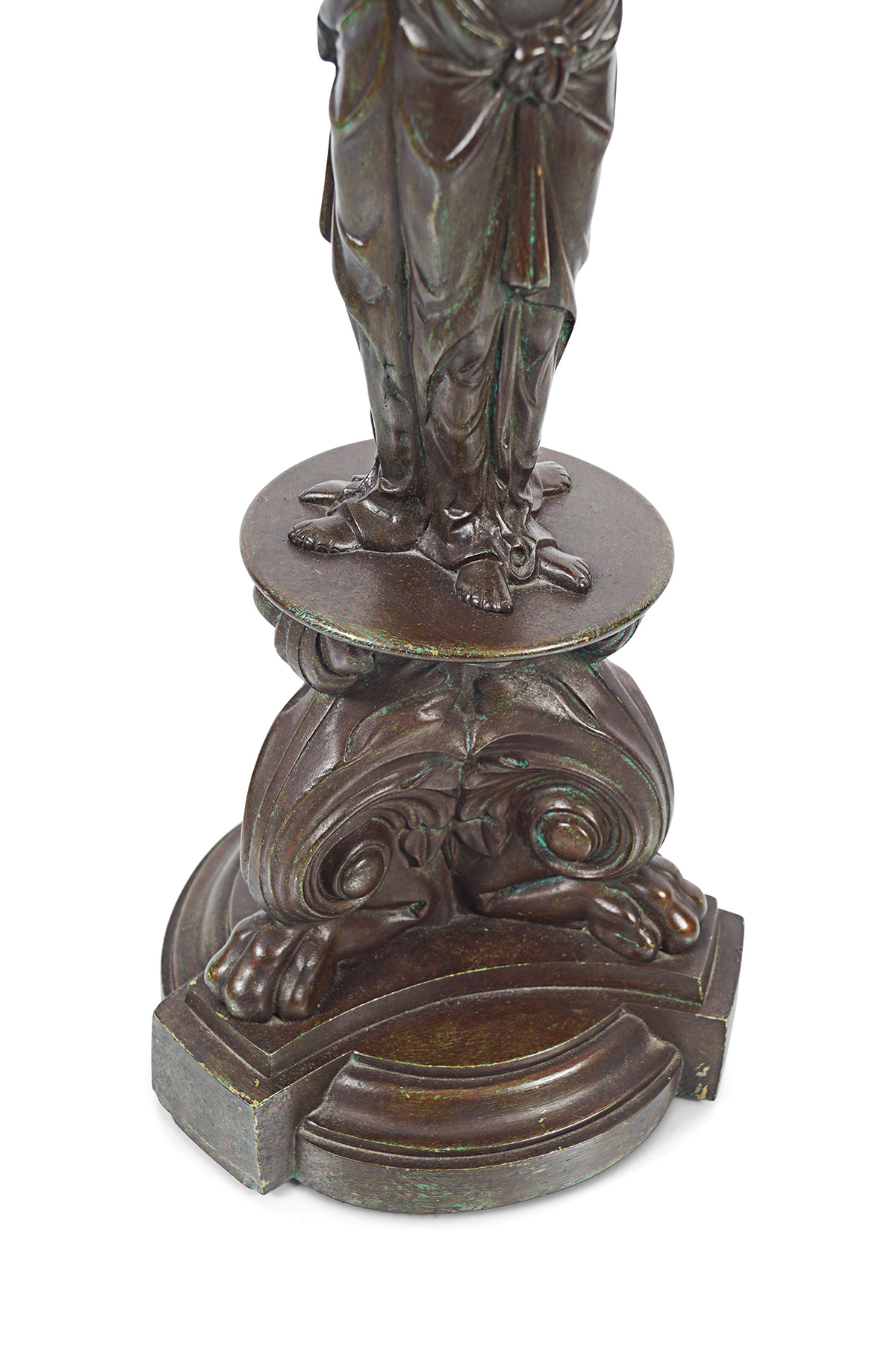 PAIR OF 19TH-CENTURY BRONZE TABLE LAMPS - Image 3 of 3