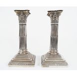 PAIR SILVER CANDLESTICKS