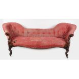 EARLY VICTORIAN MAHOGANY BUTTERFLY SETTEE