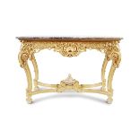 19TH-CENTURY CARVED GILTWOOD CONSOLE TABLE