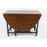 EDWARDIAN OAK DROP LEAF TABLE