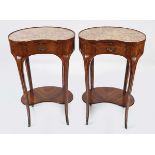 PAIR 19TH-CENTURY KINGWOOD KIDNEY-SHAPED TABLES