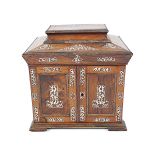 WILLIAM IV ROSEWOOD JEWELLERY CABINET