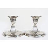 PAIR SILVER CANDLESTICKS