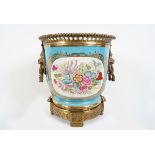 PORCELAIN AND ORMOLU MOUNTED JARDINIERE