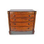 CORK REGENCY PERIOD MAHOGANY BOW FRONT CHEST