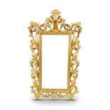 19TH-CENTURY CARVED GILTWOOD FRAMED FLORENTINE MIRROR