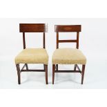 ASSOCIATED PAIR OF REGENCY CHAIRS