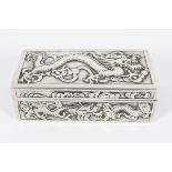 SILVER CHINESE DRAGON SNUFF BOX