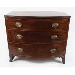 GEORGE III MAHOGANY AND BOXWOOD INLAID CHEST