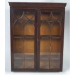 EDWARDIAN WALL MOUNTED BOOKCASE