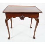 IRISH 18TH-CENTURY MAHOGANY SILVER TABLE