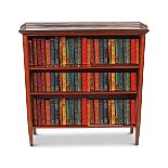 EDWARDIAN SATINWOOD CROSSBANDED OPEN BOOKCASE