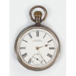 WALTHAM SILVER GENTS POCKET WATCH