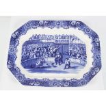 19TH-CENTURY BLUE AND WHITE MEAT PLATTER