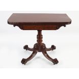 IRISH REGENCY PERIOD MAHOGANY TEA TABLE