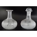 PAIR OF REGENCY CRYSTAL CUT GLASS DECANTERS