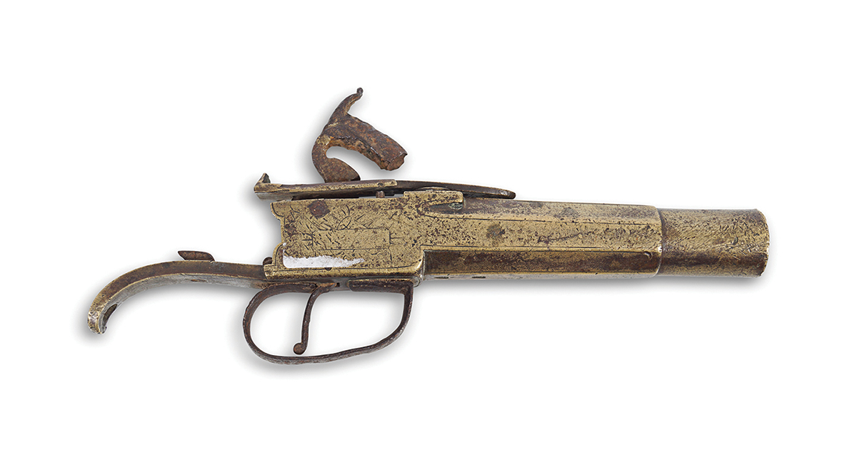 REMNANT 18TH-CENTURY FLINTLOCK PISTOL - Image 3 of 3