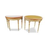 PAIR OF 19TH-CENTURY SATINWOOD CARD TABLES