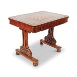 REGENCY MAHOGANY LIBRARY TABLE