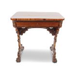 IRISH REGENCY ROSEWOOD LIBRARY TABLE