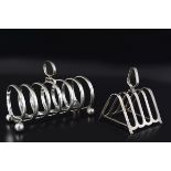 TWO SILVER PLATED TOAST RACKS