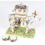 19TH-CENTURY FAIENCE COW