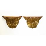 PAIR OF 18TH CENTURY GILTWOOD WALL CONSOLES