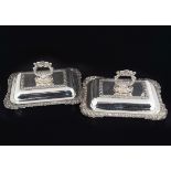 PAIR OF SHEFFIELD SILVER PLATED ENTREE DISHES