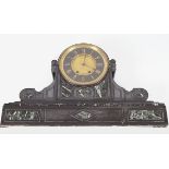 LARGE 19TH CENTURY MARBLE MANTLE CLOCK