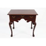 IRISH GEORGE II PERIOD MAHOGANY LOWBOY