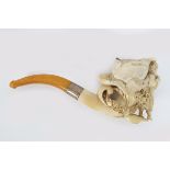 CARVED MEERSCHAUM PIPE