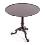 IRISH 18TH-CENTURY MAHOGANY SILVER TABLE