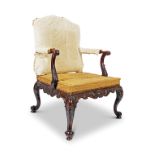 18TH-CENTURY CHIPPENDALE GAINSBOROUGH CHAIR