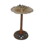 19TH-CENTURY CAST IRON BIRD BATH