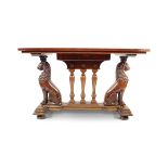 19TH-CENTURY MAHOGANY EMPIRE LIBRARY TABLE