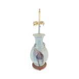 CHINESE QING VASE STEMMED TABLE LAMP